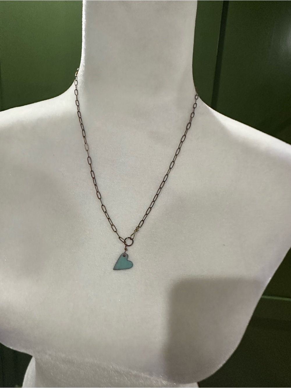 Delicate Blue Heart Pendant Necklace - Women Jewelry
